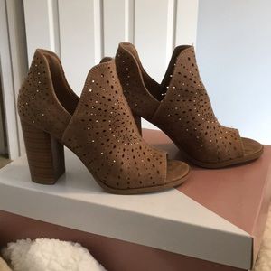 Fergalicious heeled open toe bootie